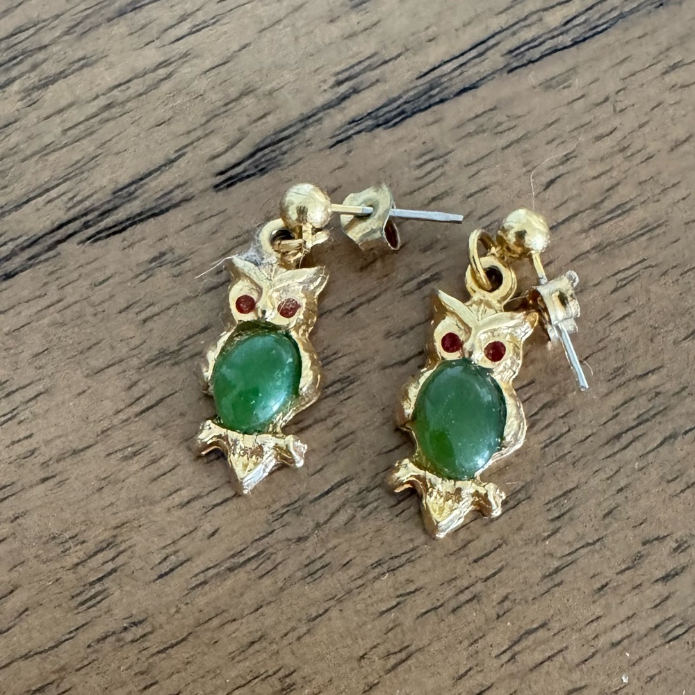 Vintage owl earrings